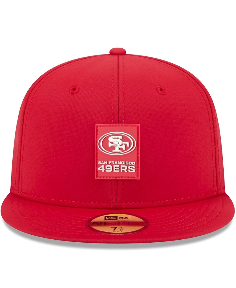 New Era Men's Scarlet San Francisco 49ers 2025 Sideline 59FIFTY Fitted Hat