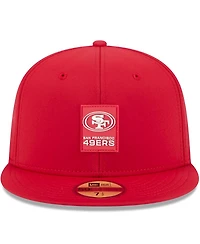 New Era Men's Scarlet San Francisco 49ers 2025 Sideline 59FIFTY Fitted Hat