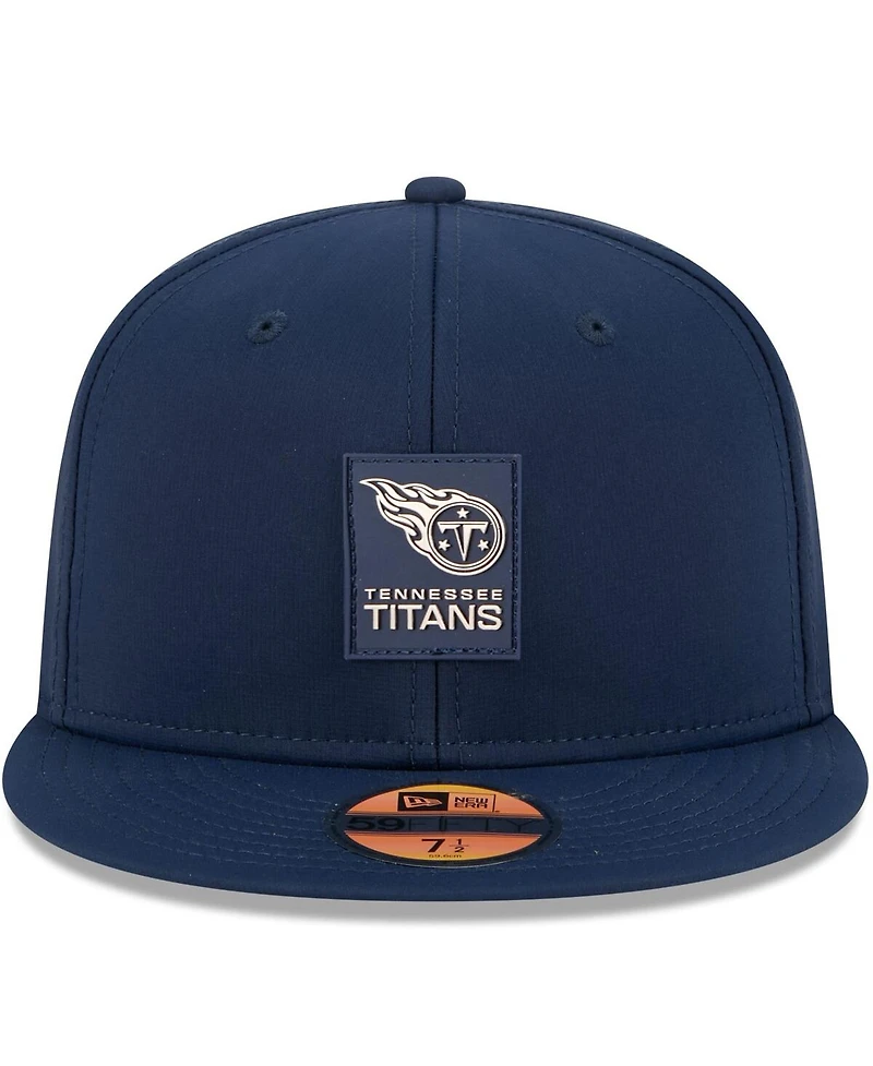 New Era Men's Navy Tennessee Titans 2025 Sideline 59FIFTY Fitted Hat
