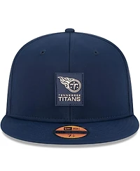New Era Men's Navy Tennessee Titans 2025 Sideline 59FIFTY Fitted Hat