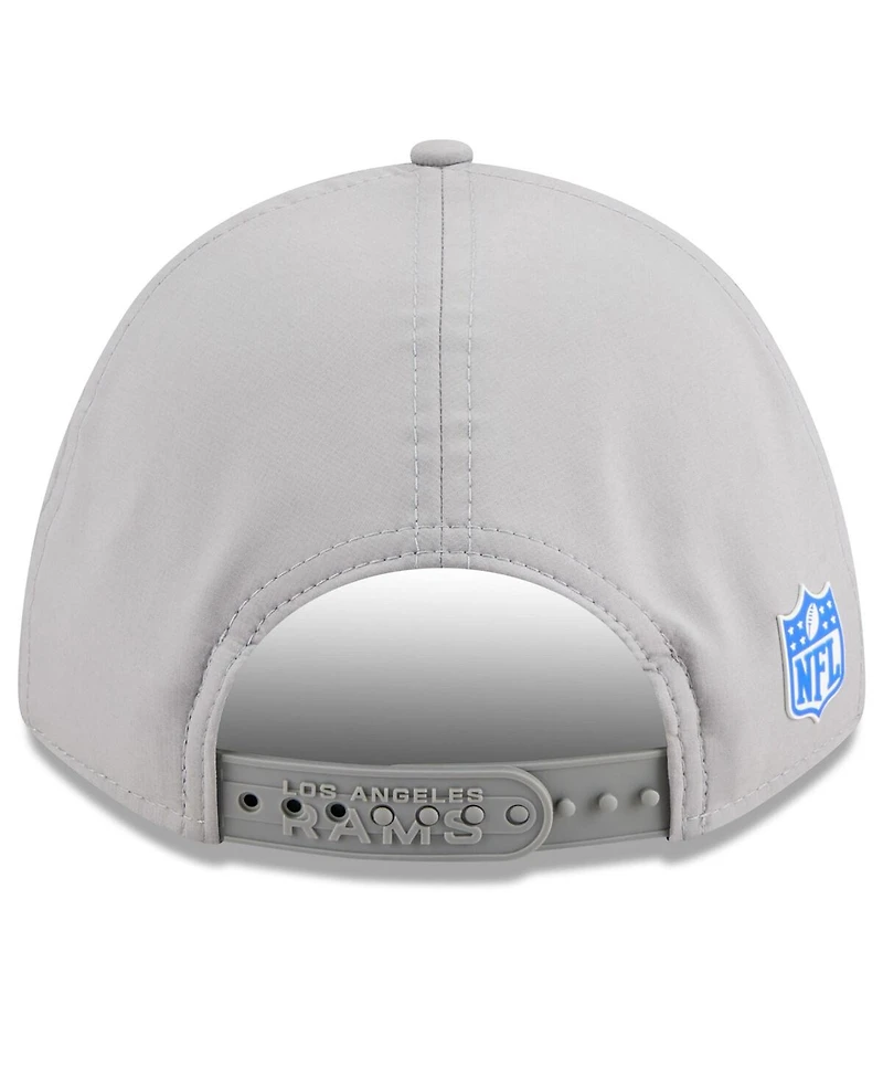 New Era Men's Gray Los Angeles Rams 2025 Sideline M-crown 9FORTY Adjustable Hat