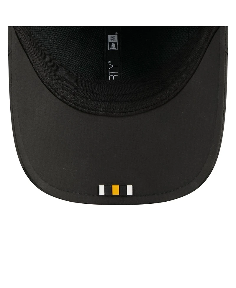 New Era Men's Black Pittsburgh Steelers 2025 Sideline Throwback M-crown 9FORTY Adjustable Hat