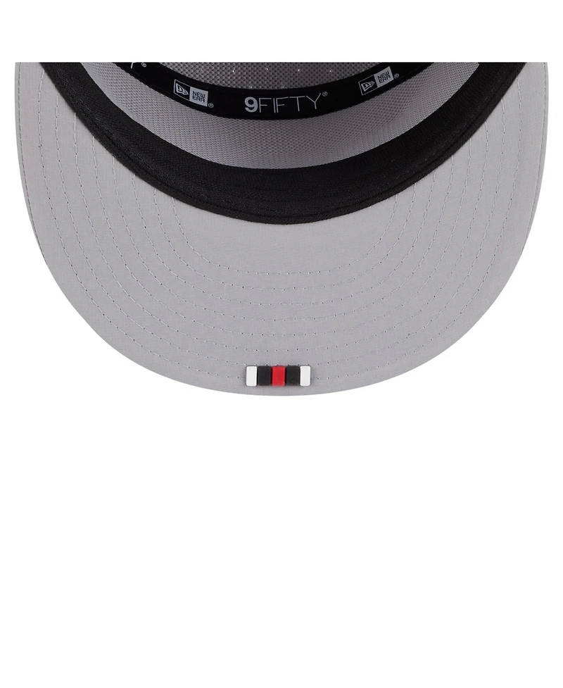 New Era Men's Gray Atlanta Falcons 2025 Sideline Split Panel 9FIFTY Snapback Hat