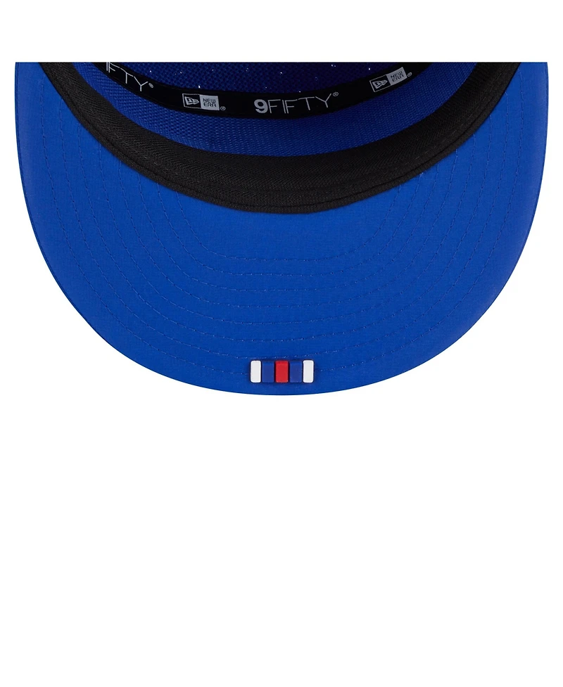 New Era Men's Royal Buffalo Bills 2025 Sideline Split Panel 9FIFTY Snapback Hat