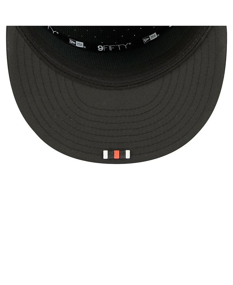 New Era Men's Black Cincinnati Bengals 2025 Sideline Split Panel 9FIFTY Snapback Hat