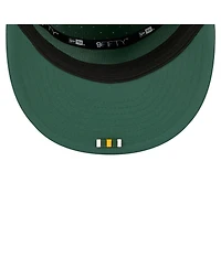 New Era Men's Green Green Bay Packers 2025 Sideline Split Panel 9FIFTY Snapback Hat