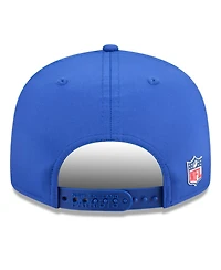New Era Men's Royal New England Patriots 2025 Sideline Throwback Split Panel 9FIFTY Snapback Hat