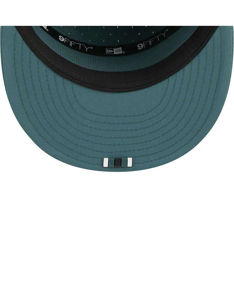 New Era Men's Midnight Green Philadelphia Eagles 2025 Sideline Split Panel 9FIFTY Snapback Hat