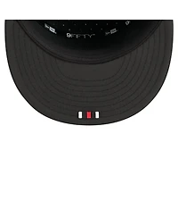New Era Men's Black San Francisco 49ers 2025 Sideline Split Panel 9FIFTY Snapback Hat