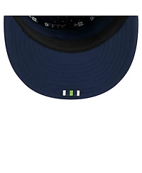 New Era Men's College Navy Seattle Seahawks 2025 Sideline Split Panel 9FIFTY Snapback Hat