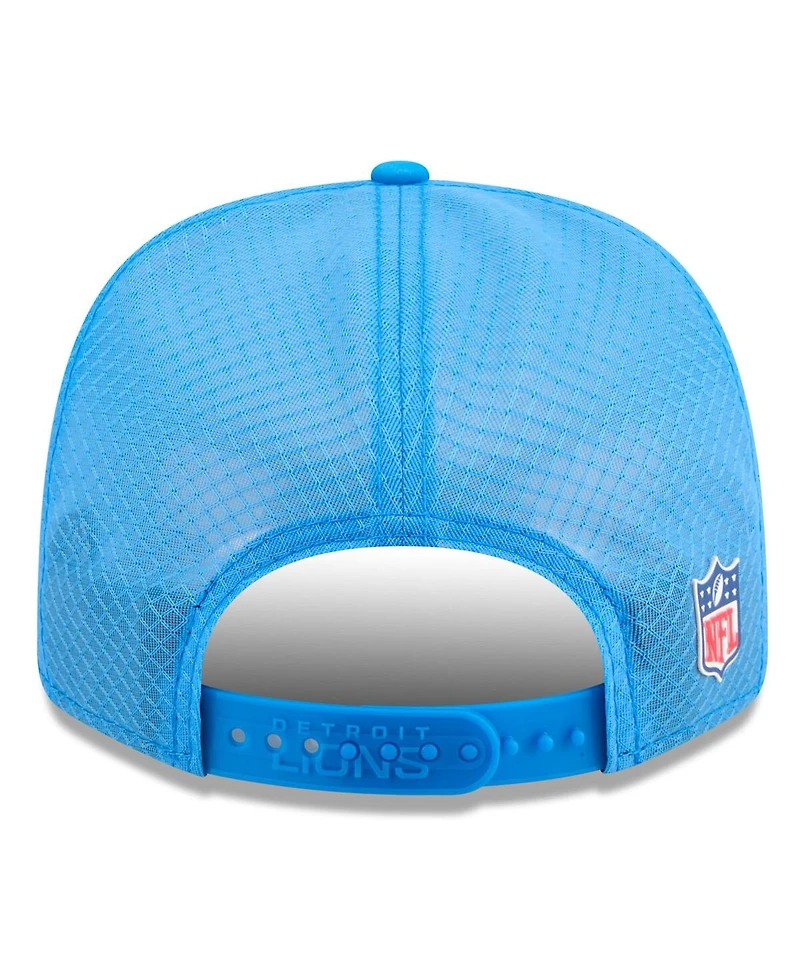 New Era Men's Blue Detroit Lions 2025 Sideline 9SEVENTY Trucker Adjustable Hat