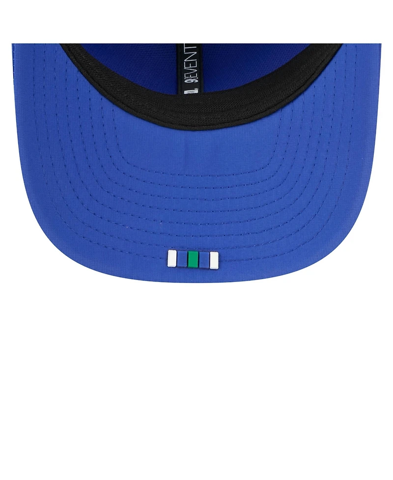 New Era Men's Royal Seattle Seahawks 2025 Sideline Throwback 9SEVENTY Trucker Adjustable Hat