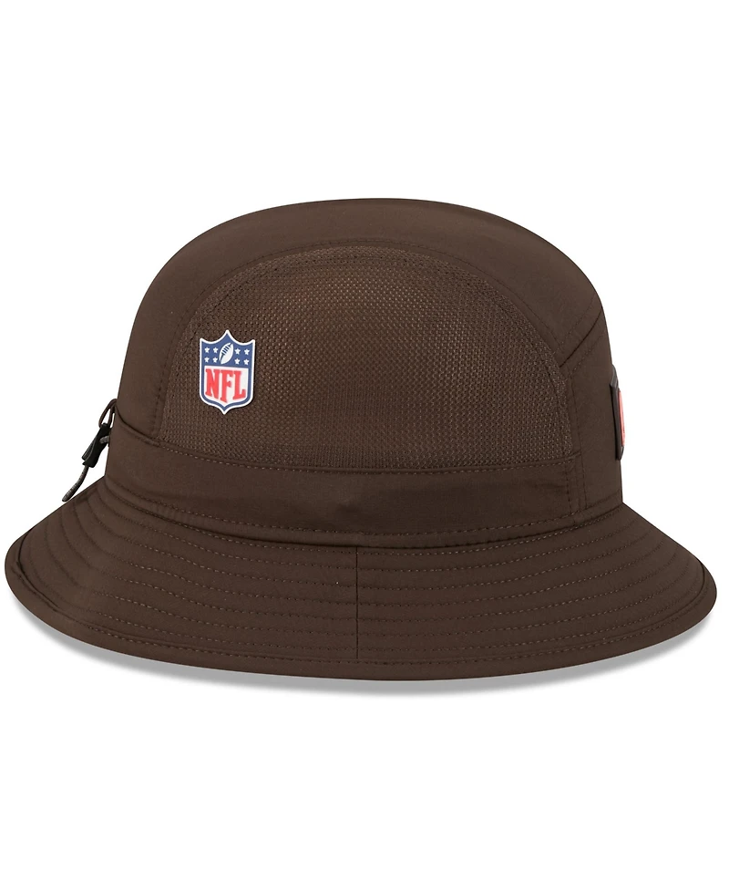 New Era Men's Brown Cleveland Browns 2025 Sideline Bucket Hat