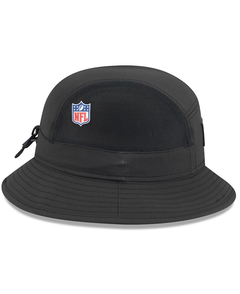 New Era Men's Black Pittsburgh Steelers 2025 Sideline Bucket Hat