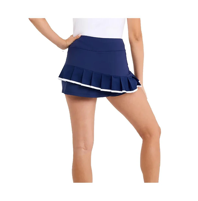Sofibella Women's Aurora Sky 13 Inch Pleated Tennis Skirt