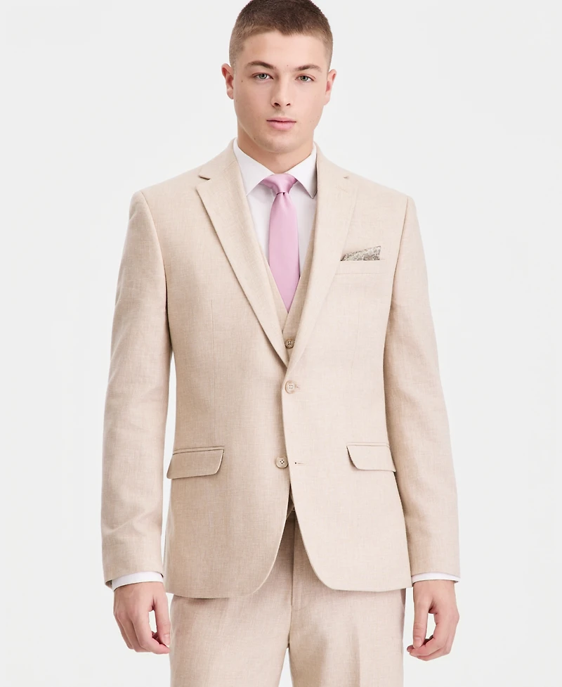 Bar Iii Men's Slim-Fit Linen-Blend Suit Separates Jacket, Macy's Exclusive