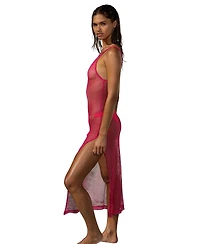 Beach Bunny Swimwear Women's Sheer Mesh Maxi Cover Up Dress