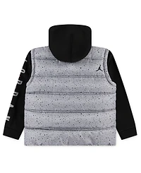 Jordan Little and Toddler Boys Layered-Look Hooded Jacket