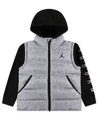 Jordan Little and Toddler Boys Layered-Look Hooded Jacket