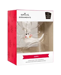 Hallmark Disney The Nightmare Before Christmas Zero with Candy Cane Christmas Tree Ornament