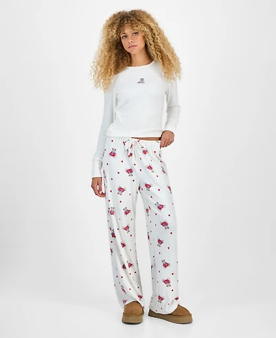Hippie Rose Juniors' Printed Drawstring-Waist Lounge Pants
