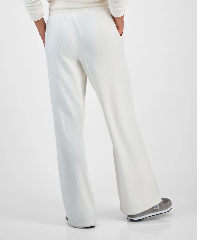 Hippie Rose Juniors' Ribbed Velour Drawstring Pants