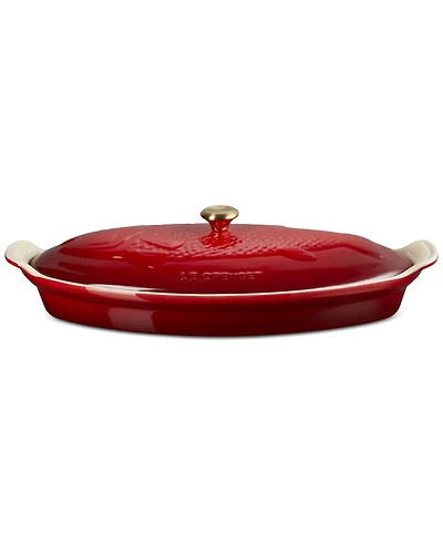 Le Creuset Stoneware Heritage 1.7 Qt. Fish Baker with Cover