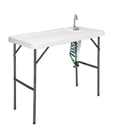 Akiudex folding cleaning sink faucet cutting camping table with sprayer