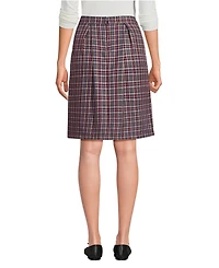 Lands' End Women's Top of Knee Plaid Skort