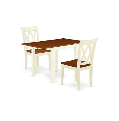 East West Furniture Dining Room Set Buttermilk & Cherry