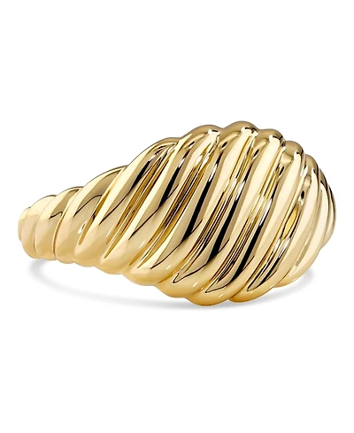 Devata Rope Ring Gold Plated Sterling Silver