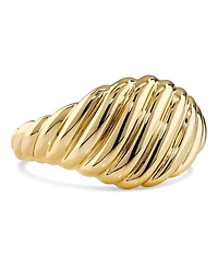 Devata Rope Ring Gold Plated Sterling Silver