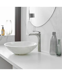 Greenspring Single Hole Handle Bathroom Vessel Sink Faucet With Pop Up Drain Without Overflow Matte Black Chrome