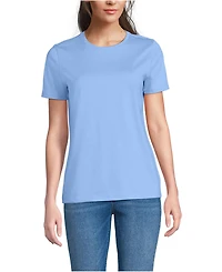 Lands' End Women's Relaxed Supima Cotton Crew Neck T-Shirt