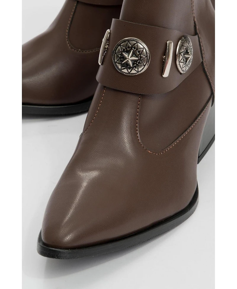 Prologue Shoes Kenda Buckle Block Heel Boot