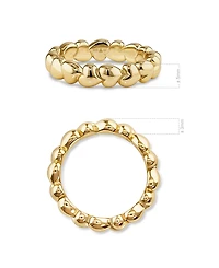 Devata Sweet Heart Eternity Band Ring Gold Plated Sterling Silver,