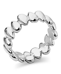 Devata Teardrop Eternity Band Ring in Sterling Silver
