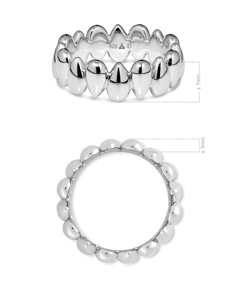 Devata Teardrop Eternity Band Ring Sterling Silver, 9