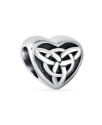 Bling Jewelry Set of 2 Bff Celtic Claddagh & Irish Infinity Love Knot Heart Charm Bead Sterling Silver
