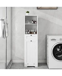 Casainc Tilt-Out Laundry Cabinet with One Compartment and One Drawer