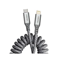 Ventev Helix Usb C to Apple Lightning High Speed Travel 3 Foot Cable-Gray