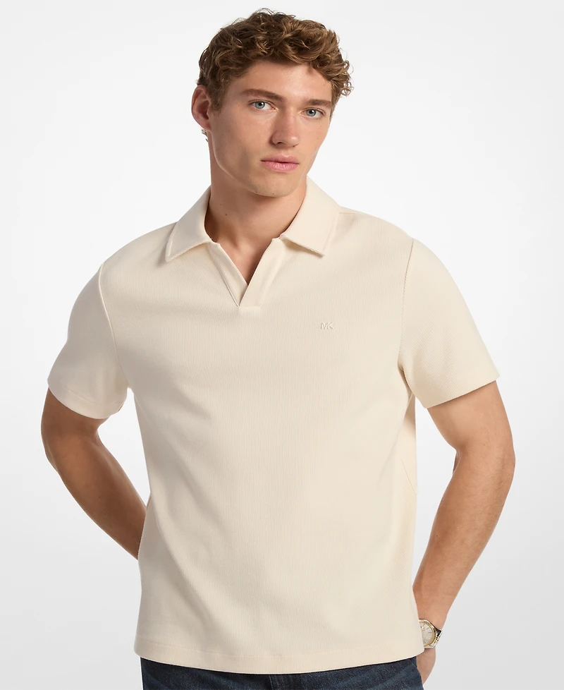 Michael Kors Men's Dense Rib Johnny Collar T-Shirt