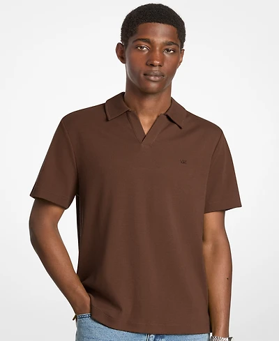 Michael Kors Men's Dense Rib Johnny Collar T-Shirt