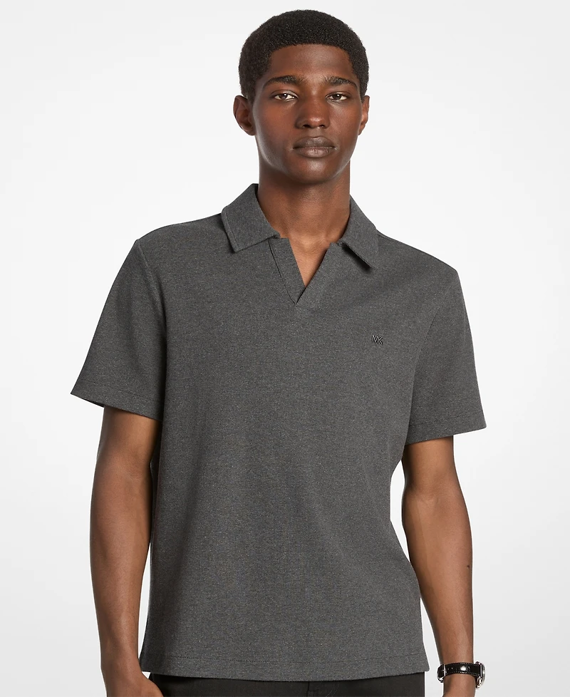 Michael Kors Men's Dense Rib Johnny Collar T-Shirt