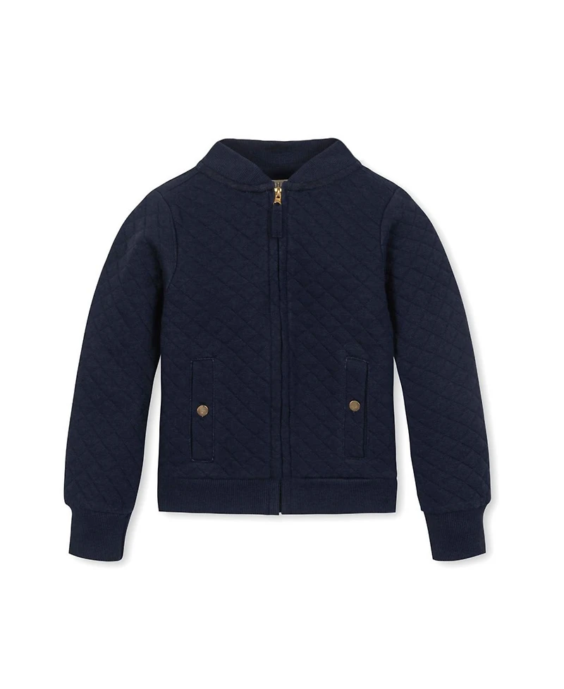 Hope & Henry Little and Big Girls' Quilted Zip-Up Bomber Jacket