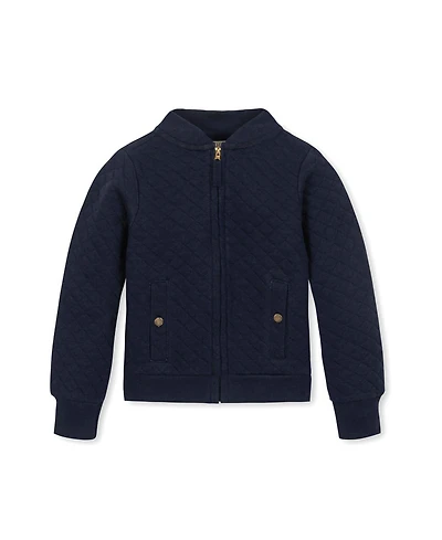 Hope & Henry Little and Big Girls' Quilted Zip-Up Bomber Jacket