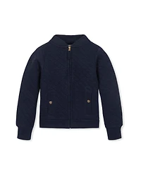 Hope & Henry Little and Big Girls' Quilted Zip-Up Bomber Jacket