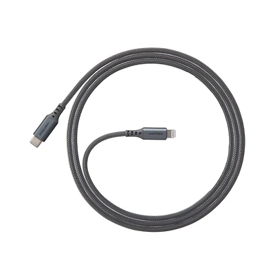 Ventev Alloy Usb C to Apple Lightning High Speed Ultradurable 4 Foot Cable-Silver
