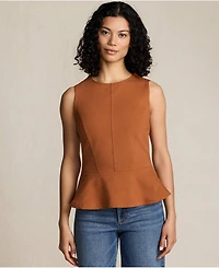 Lands' End Women's Sleeveless Starfish Peplum Top