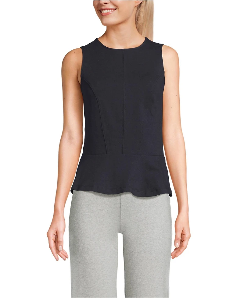 Lands' End Women's Sleeveless Starfish Peplum Top